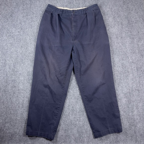 Polo Ralph Lauren Other - Polo Ralph Lauren Andrew Pant Mens 34 Navy Blue Pleated Chino Trousers Baggy